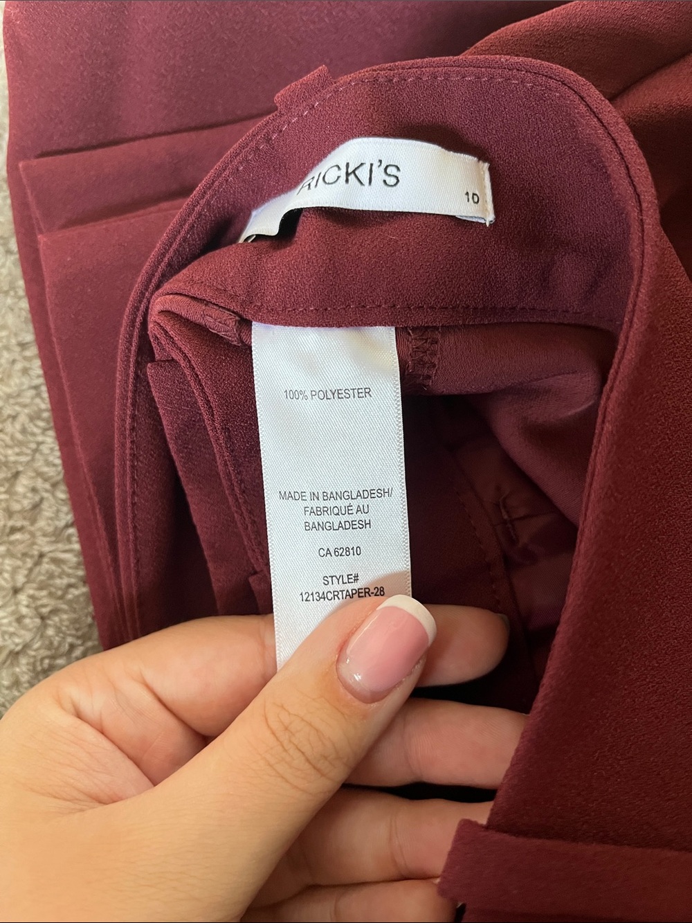 Rickis Slim Leg Crepe Pants - Picture 10 of 10
